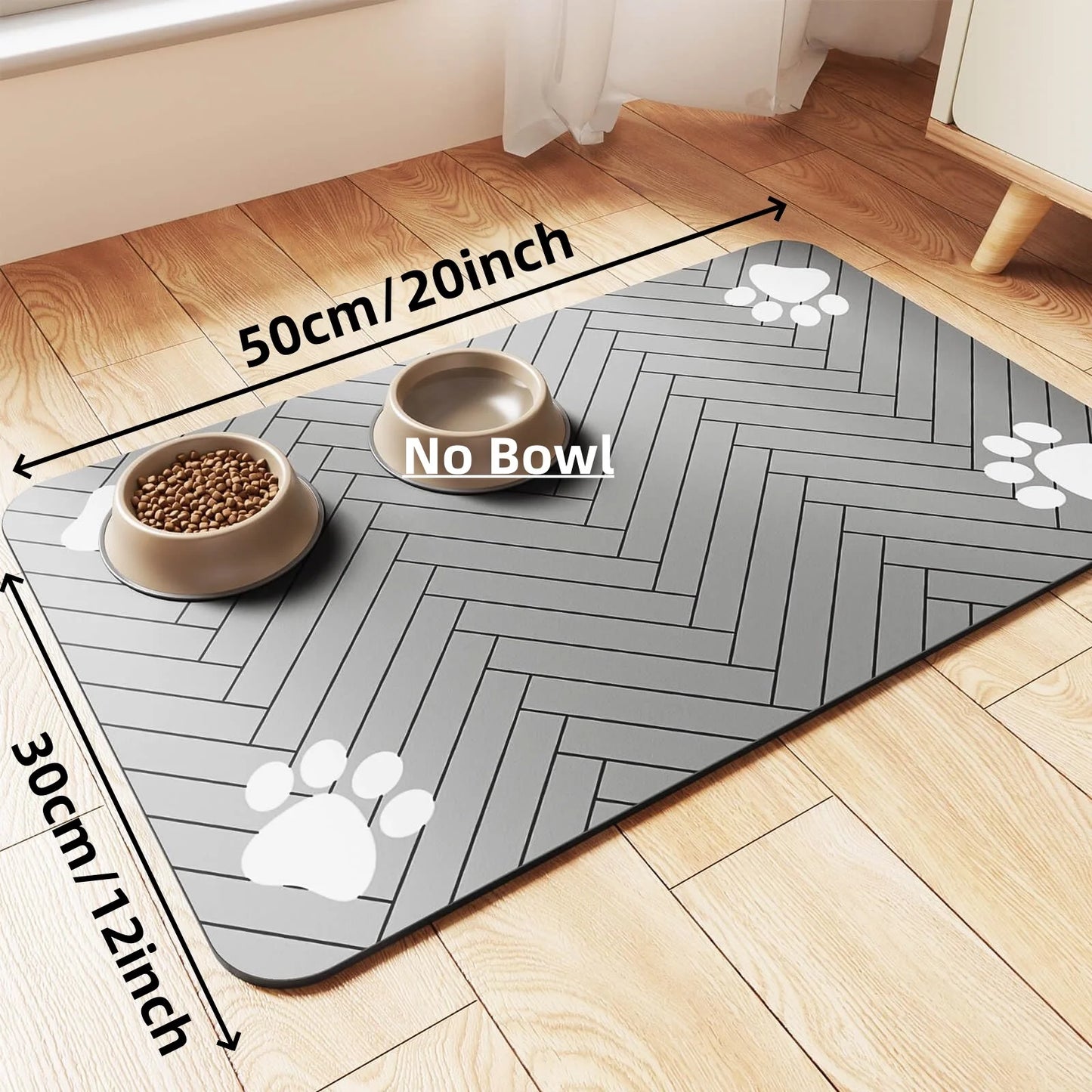 Pawfect Feeding Mat – Absorbent & Waterproof Placemat for Dogs! Non-Slip, Easy Clean Mat for Food and Water Bowls, Quick Dry for Mess-Free Mealtime