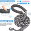 2/4/5/6 FT Dog Leash with Comfortable Padded Handle and Highly Reflective Threads for Small Medium and Large Dogs (5FT-1/2'', Black)