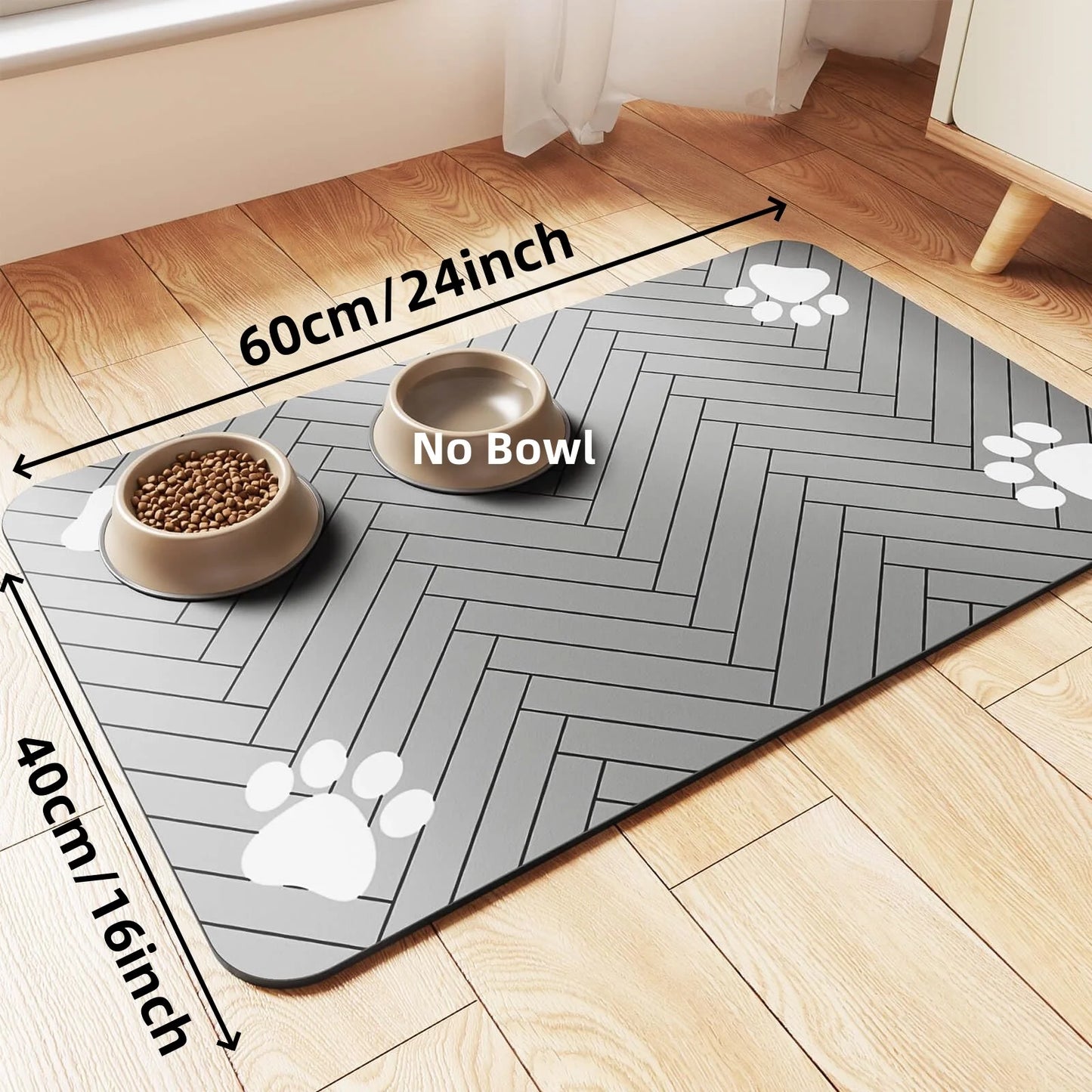 Pawfect Feeding Mat – Absorbent & Waterproof Placemat for Dogs! Non-Slip, Easy Clean Mat for Food and Water Bowls, Quick Dry for Mess-Free Mealtime