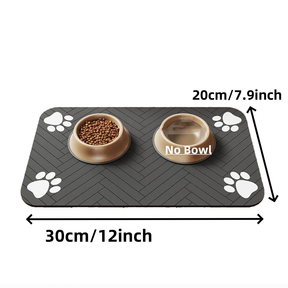 Pawfect Feeding Mat – Absorbent & Waterproof Placemat for Dogs! Non-Slip, Easy Clean Mat for Food and Water Bowls, Quick Dry for Mess-Free Mealtime