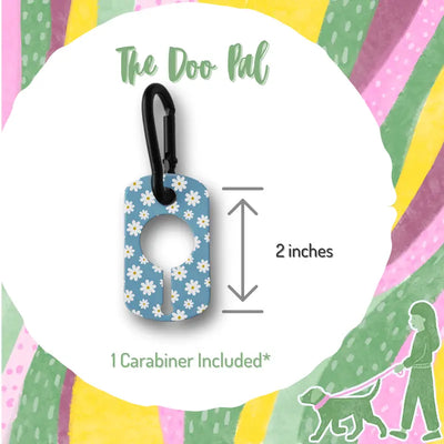 Buh-Bye Poop Bag Juggling! Floral Doo Pal - Clip, Carry, and Go! Makes Walks a Breeze - Hands-Free Doggy Poop Bag Holder