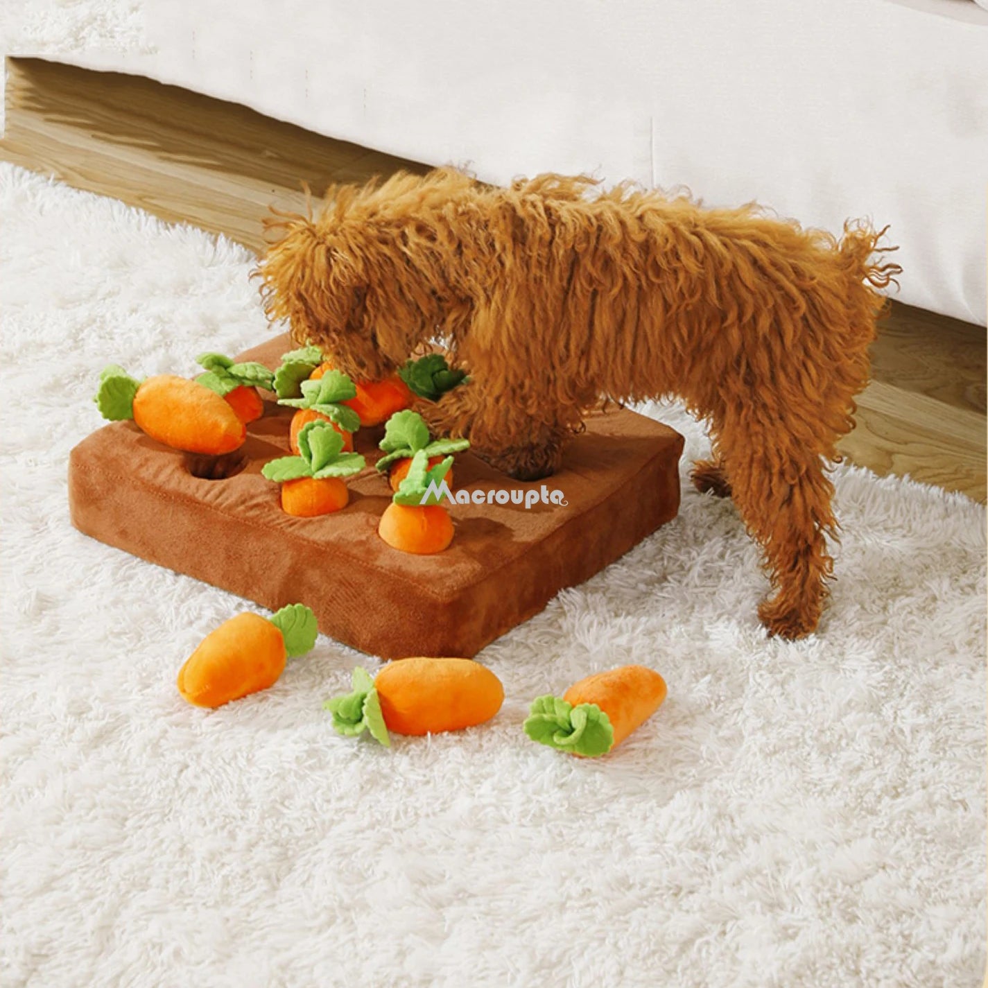 Garden of Carrots Snuffle Mat for Puppies - Interactive Plush Toy for Curious Pups! 🥕